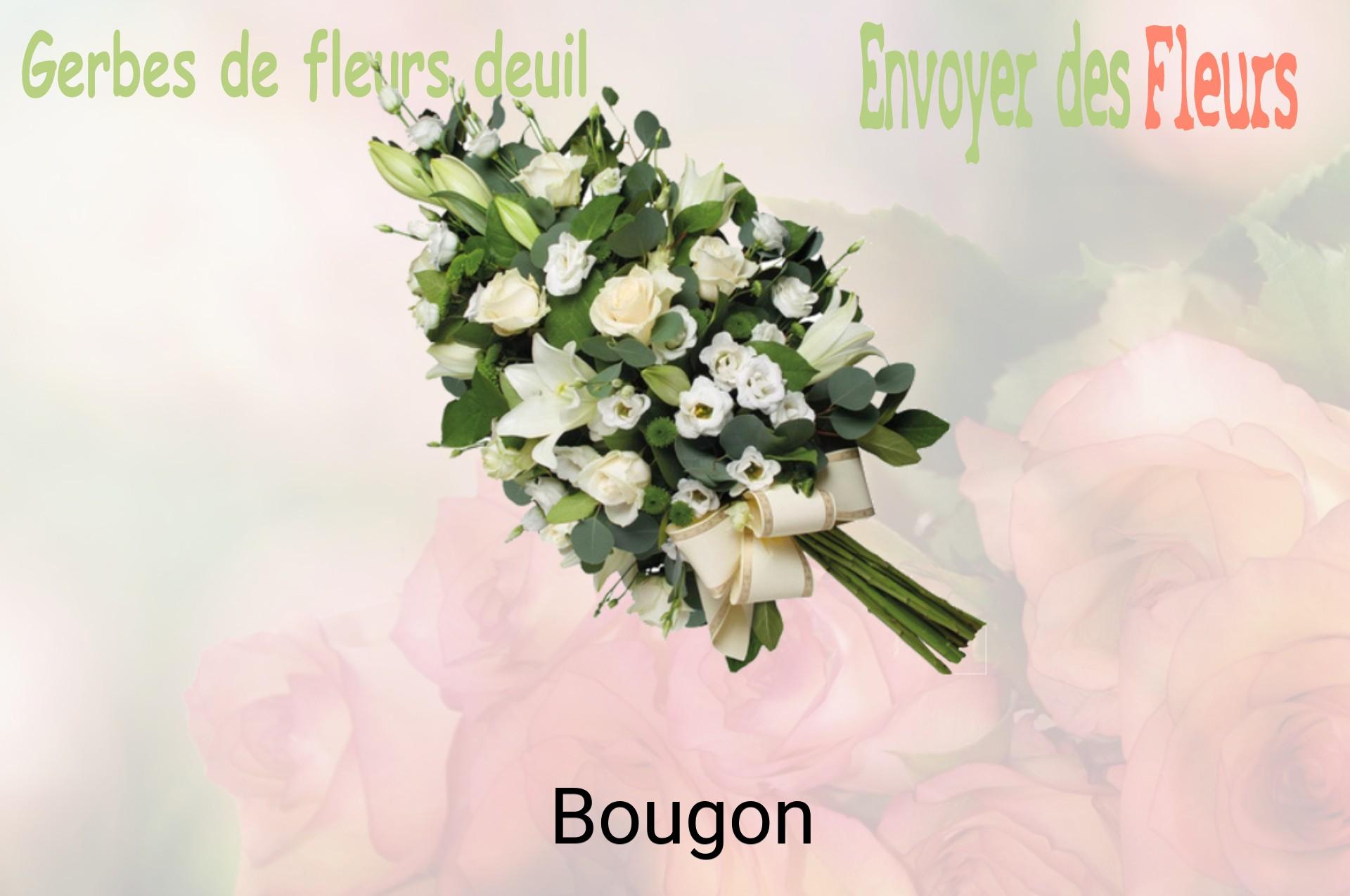 Gerbe de fleurs de deuil livrée à Bougon